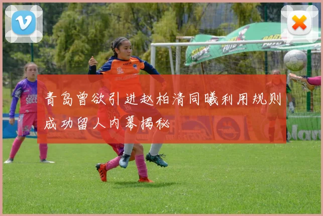青岛曾欲引进赵柏清同曦利用规则成功留人内幕揭秘